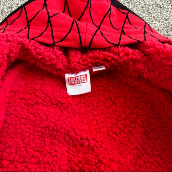 Marvel Spiderman Boys Baby fleece lined red Hoodie Jacket Size 12 months‎ - Picture 3 of 3